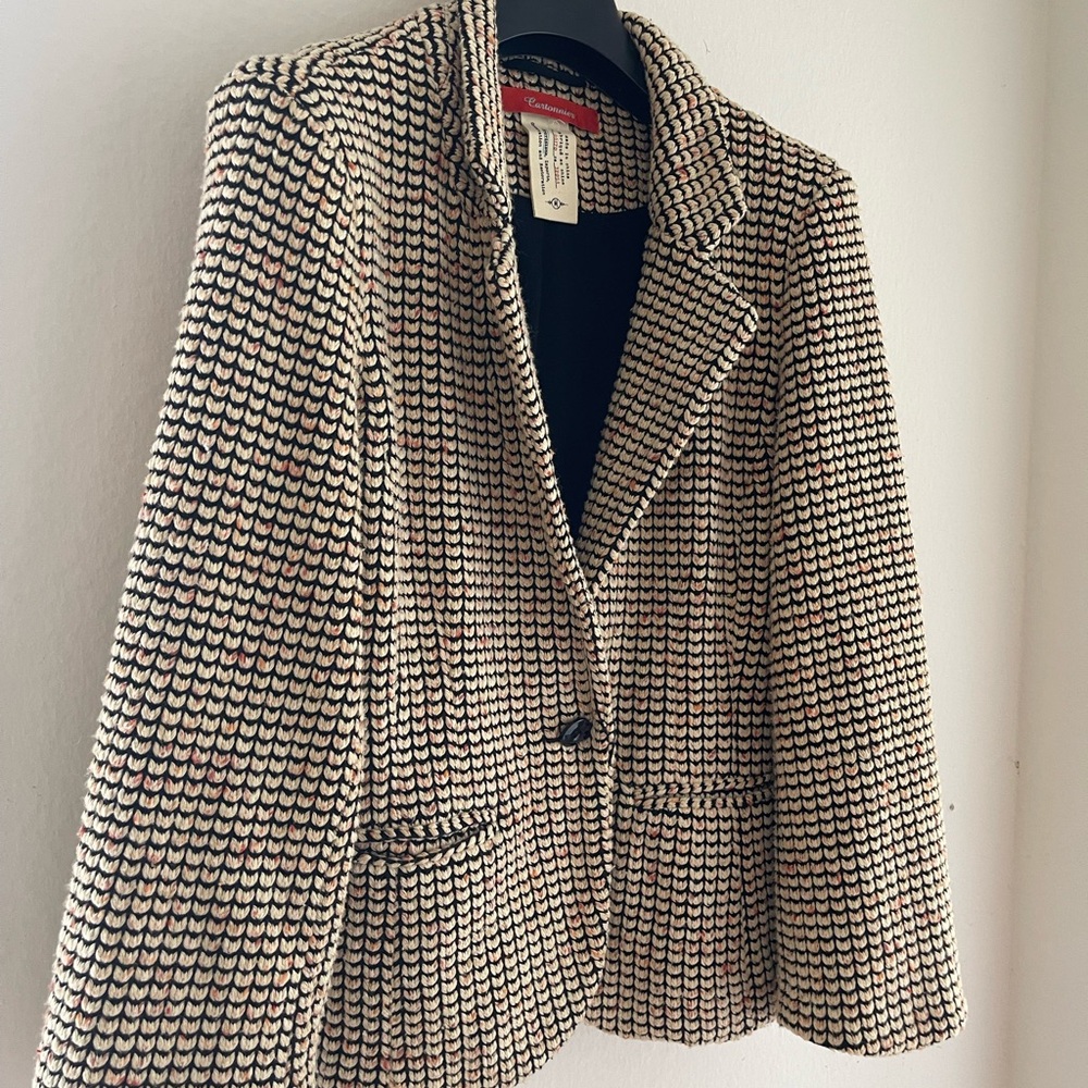 Chic Black and White Women's Blazer